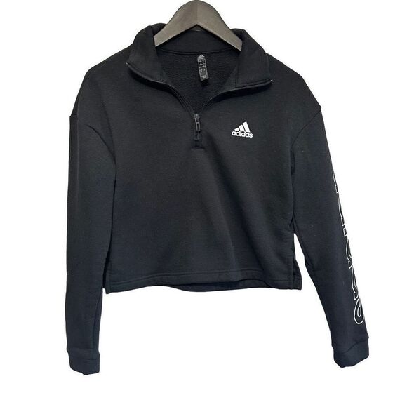 adidas Tops - Adidas cropped quarter zip size small